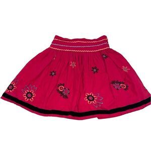 Pumpkin Patch Dark Pink Skirt w/ Orange &‎ Black Embroidery - Kids Size 8